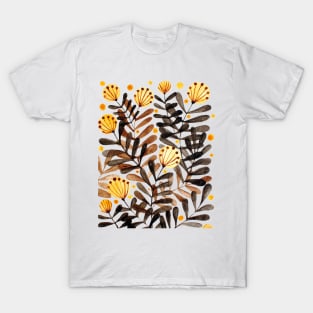 Flowers and foliage - autumn palette T-Shirt